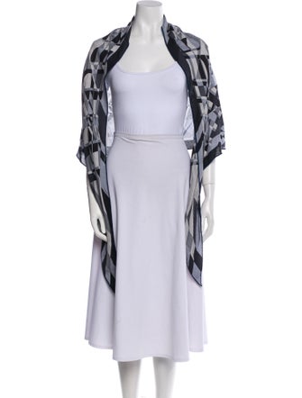 Hermès Faubourg en Perspective Losange Cashmere Triangle Scarf