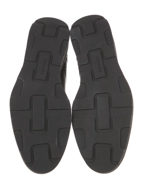 Hermès Leather Lasercut Accents Lace-Up Boots