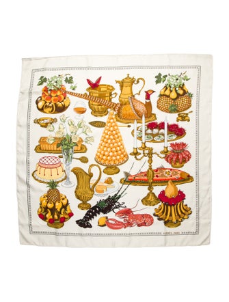 Hermès La Gastronomie Silk Scarf