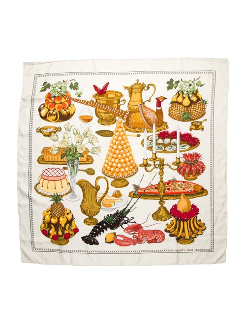 Hermès La Gastronomie Silk Scarf