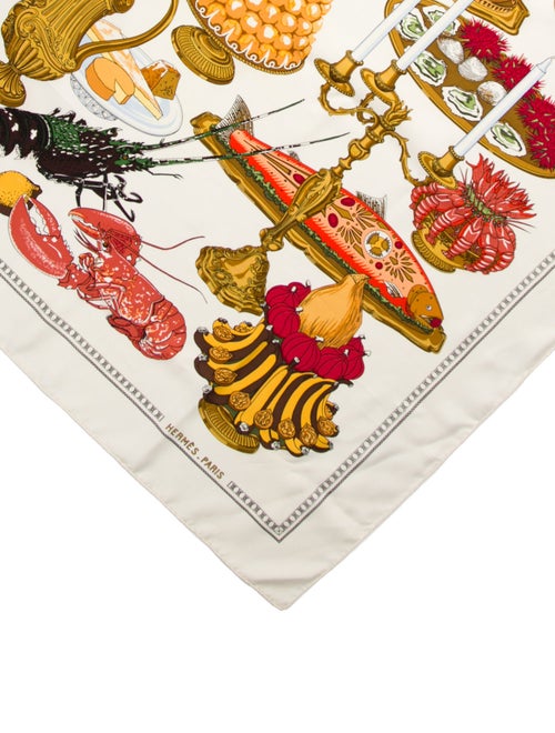 Hermès La Gastronomie Silk Scarf