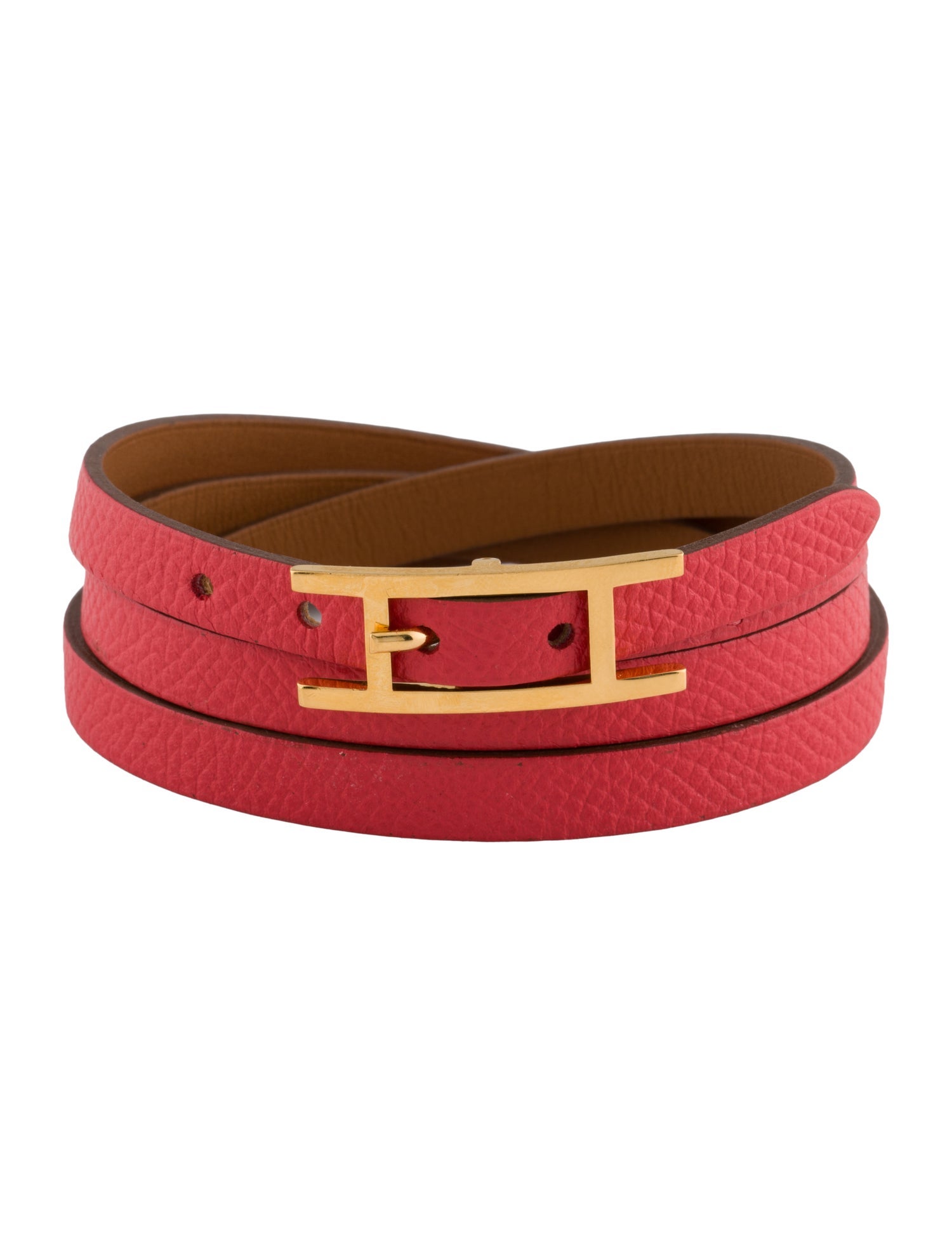 Hermès Behapi Triple Tour Leather Wrap Bracelet