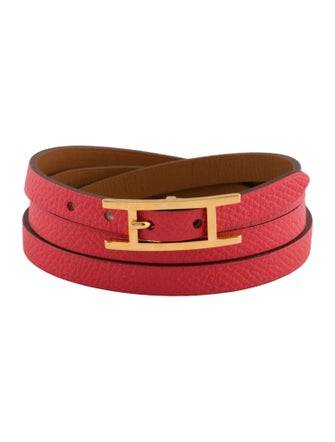 Hermès Behapi Triple Tour Leather Wrap Bracelet