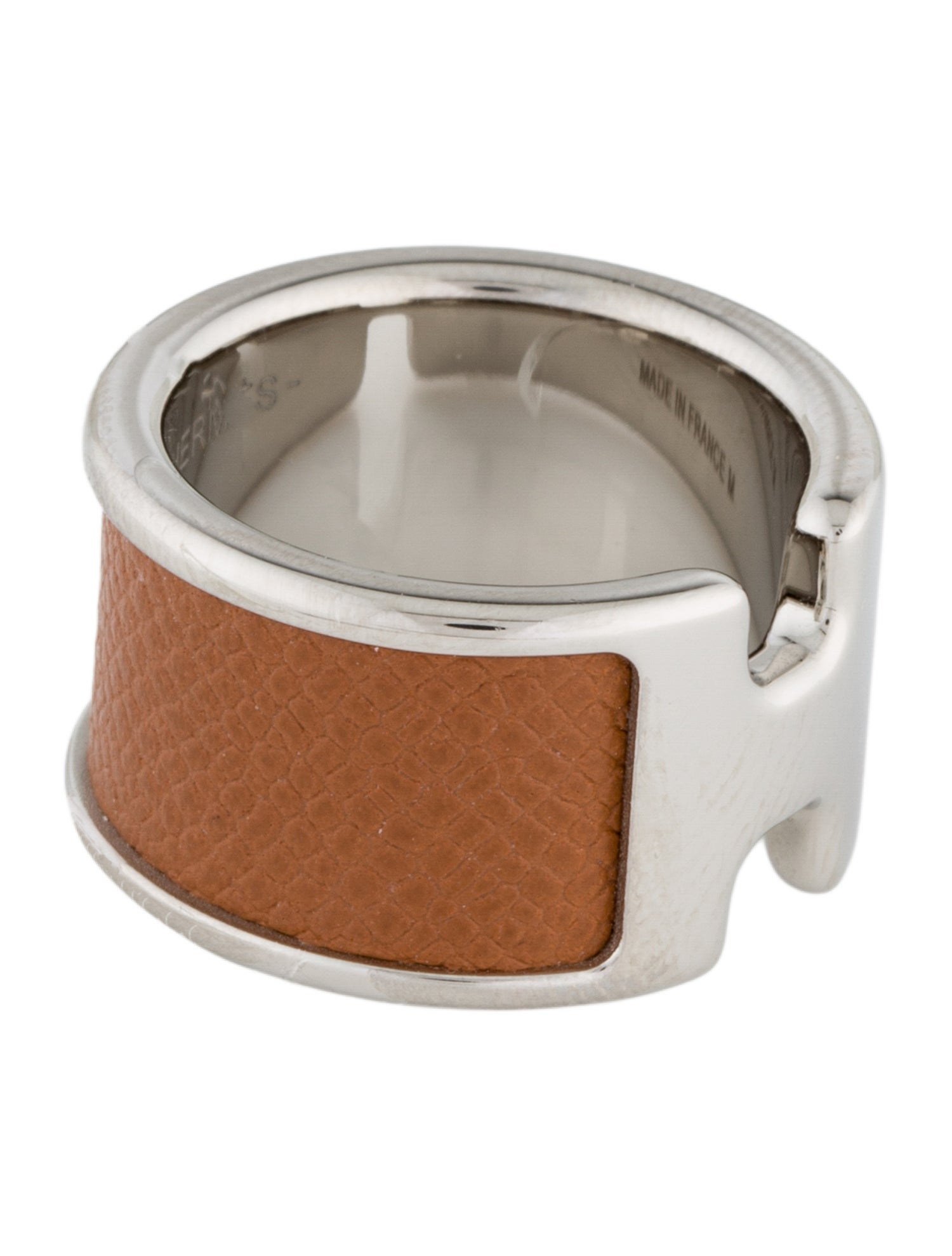 Hermès Leather Olympe Ring, Large Model