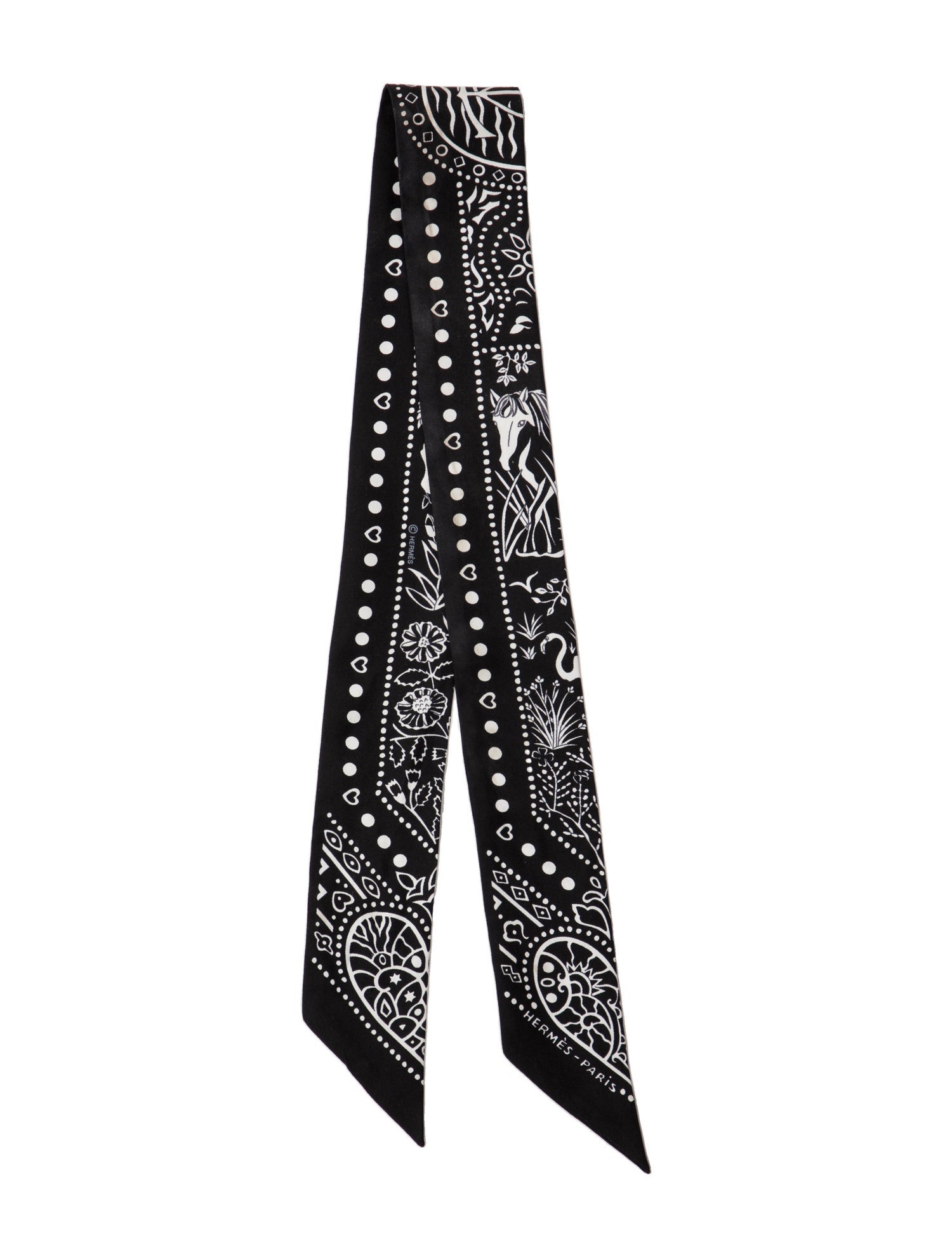 Hermès Entre Ciel Et Mer Silk Twilly Scarf