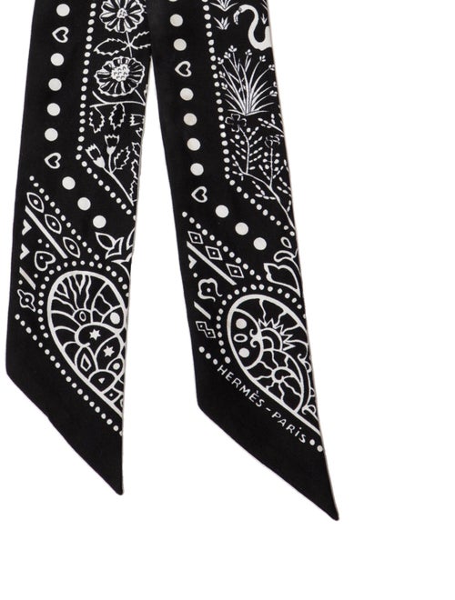Hermès Entre Ciel Et Mer Silk Twilly Scarf