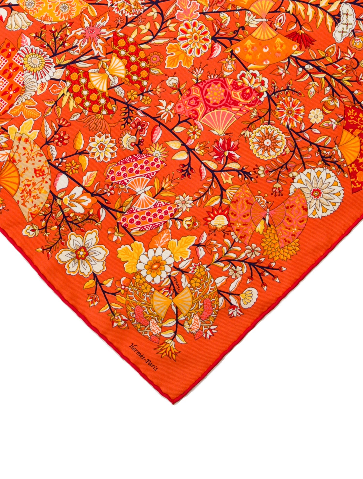 Hermès Fleurs et Papillons de Tissus Silk Scarf