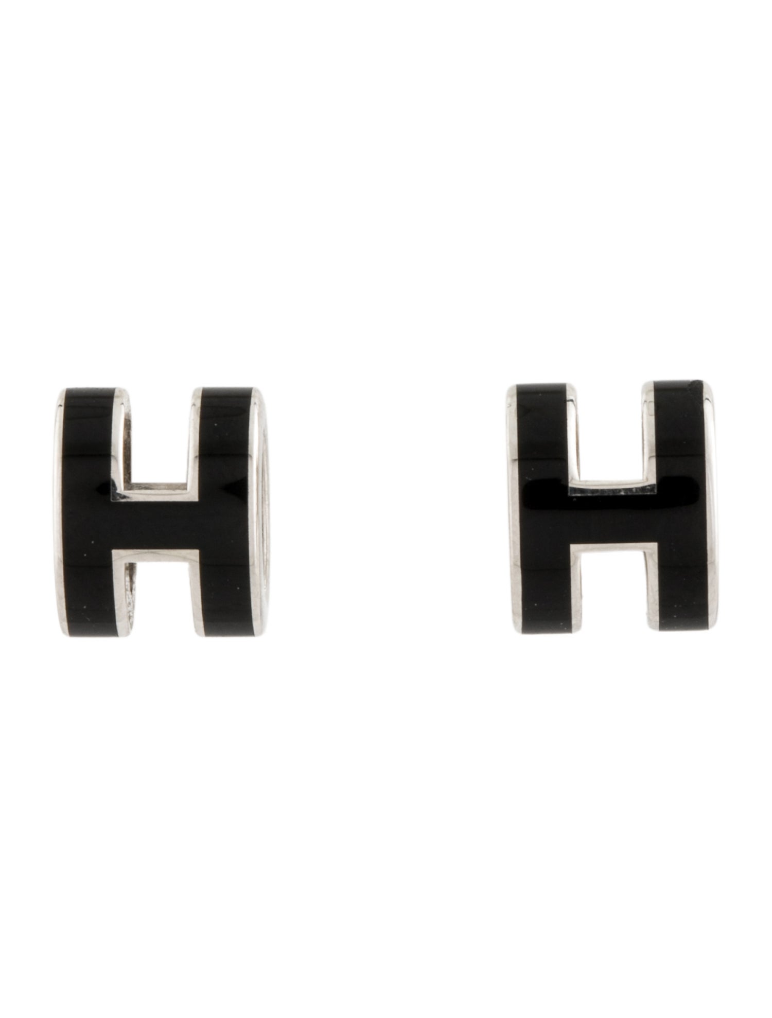 Hermès Lacquered Mini Pop H Stud Earrings