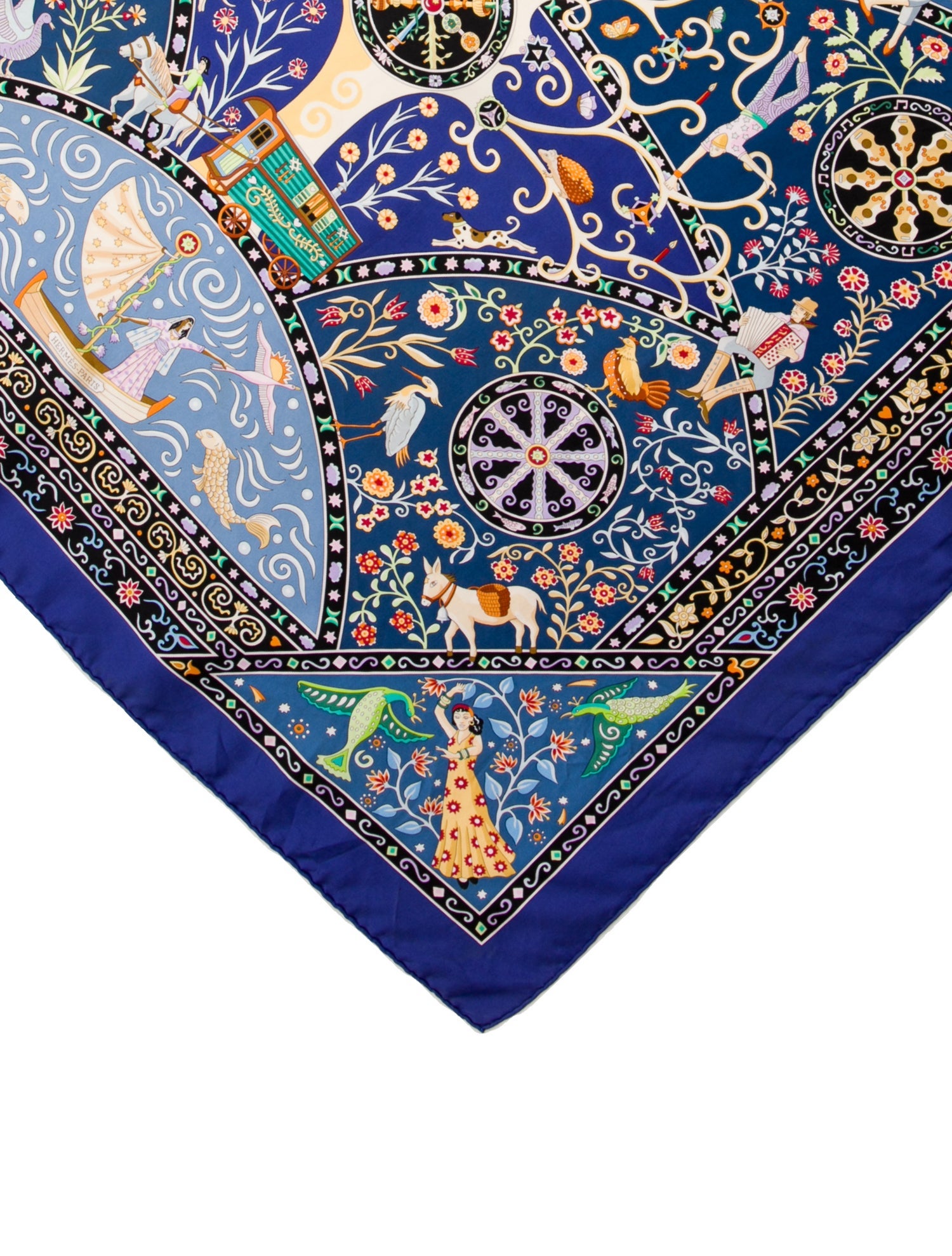 Hermès Peuple du Vent Silk Scarf