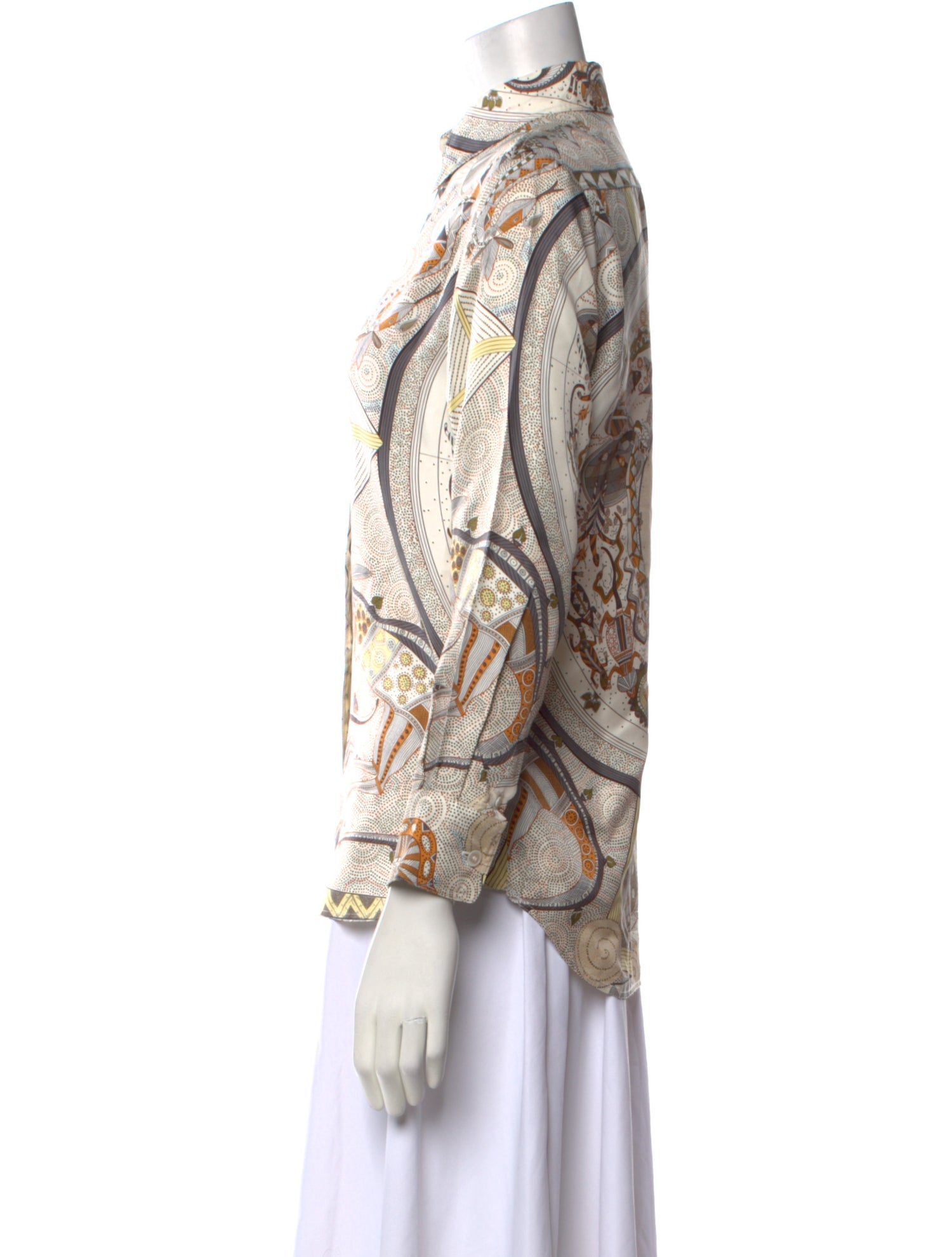 Hermès Vintage Late 1990's - Early 2000's Button-Up Top