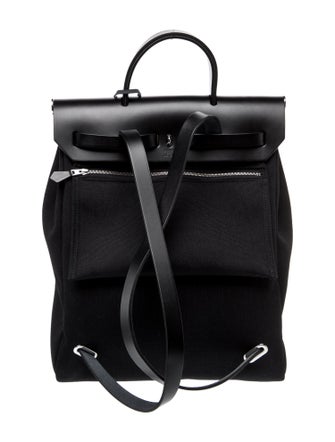 Hermès Toile & Vache Hunter Herbag a Dos Zip Backpack