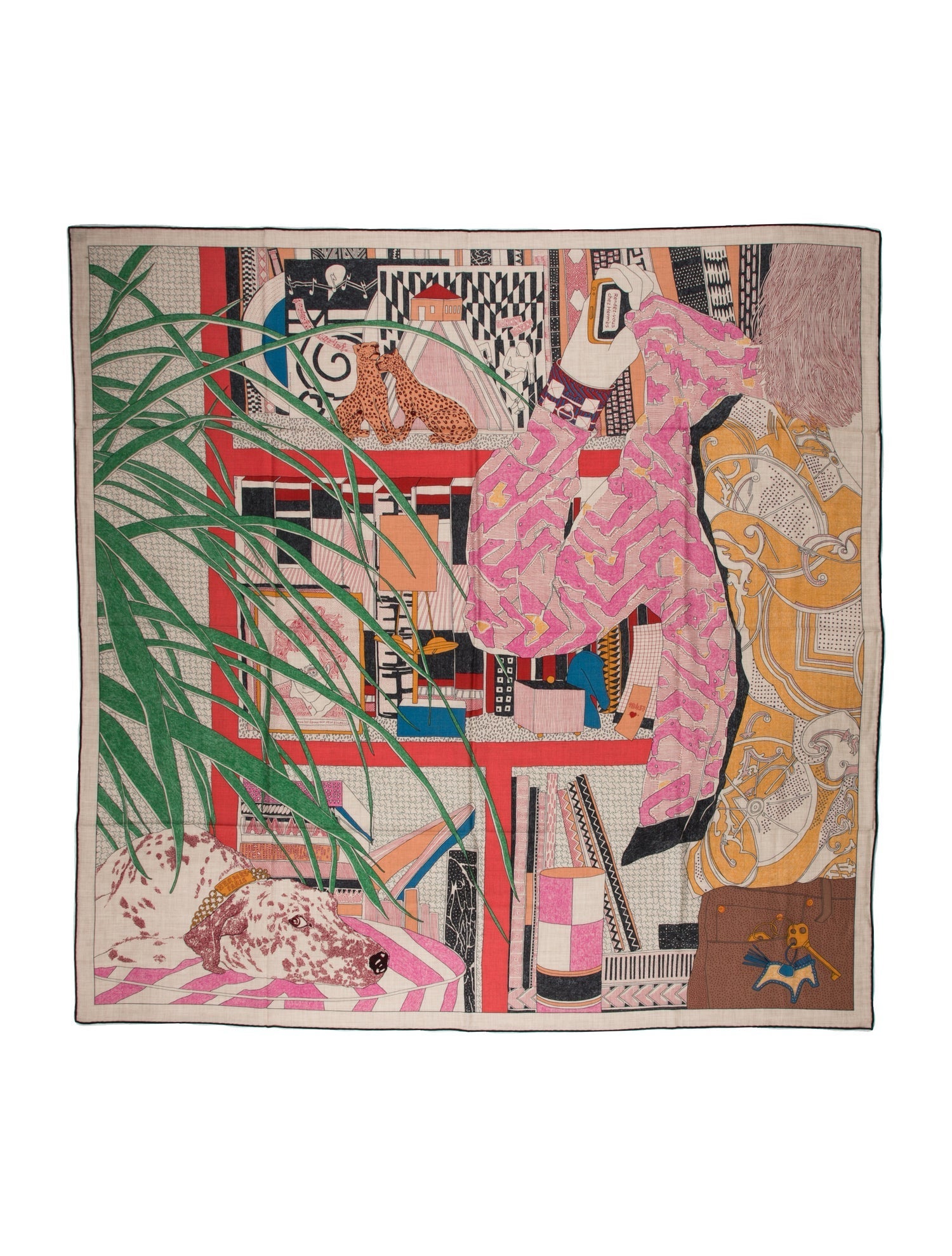 Hermès Rendez-Vous Chez Cashmere Shawl w/ Tags