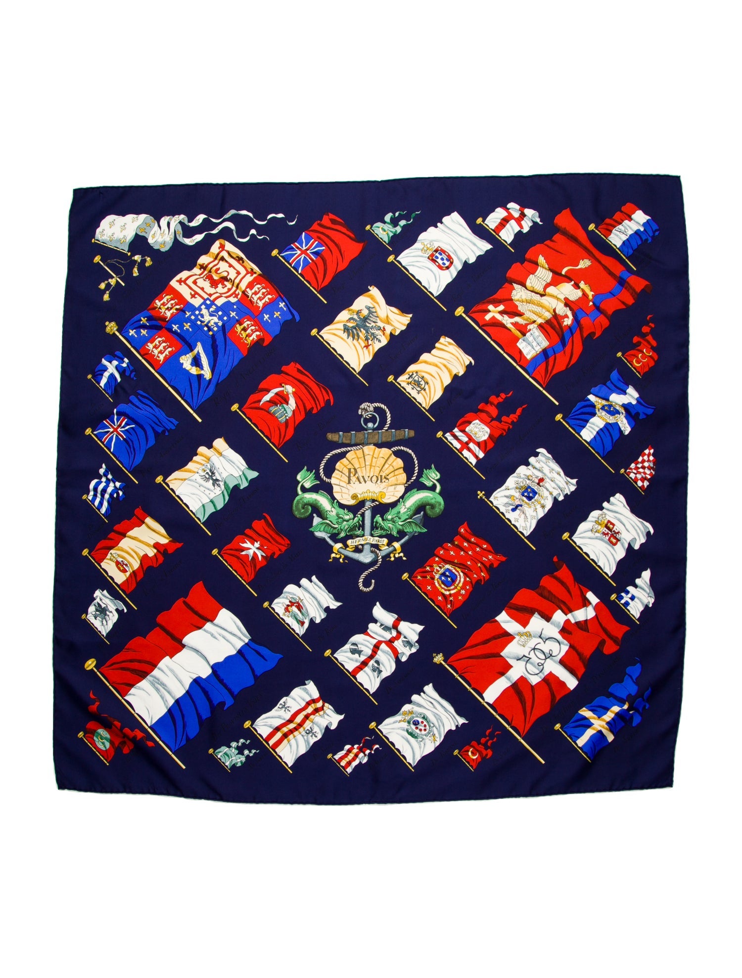 Hermès Pavois Silk Scarf