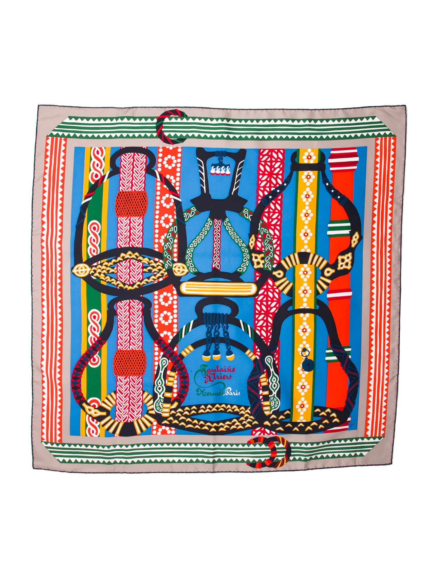 Hermès Fantaisie d' Etriers Silk Scarf