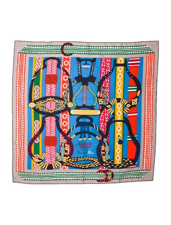 Hermès Fantaisie d' Etriers Silk Scarf