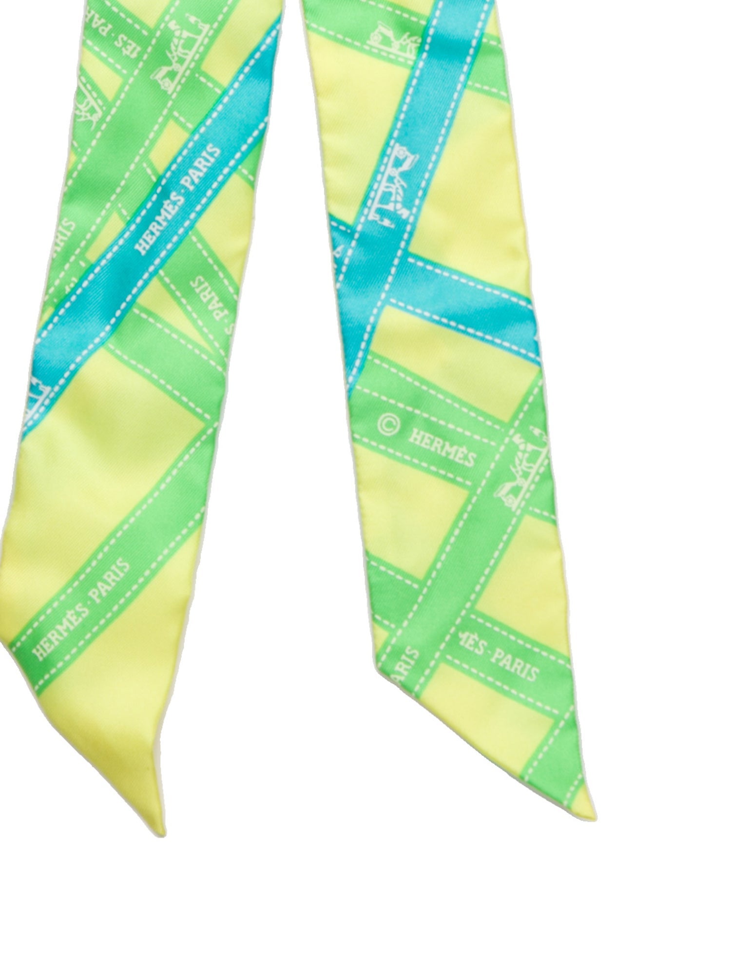 Hermès Bolduc Silk Twilly Scarf