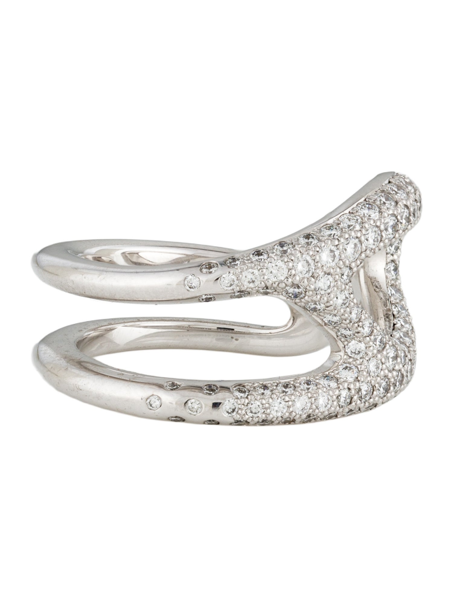 Hermès 18K 1.16ctw Diamond Chaine d'Ancre Punk Ring