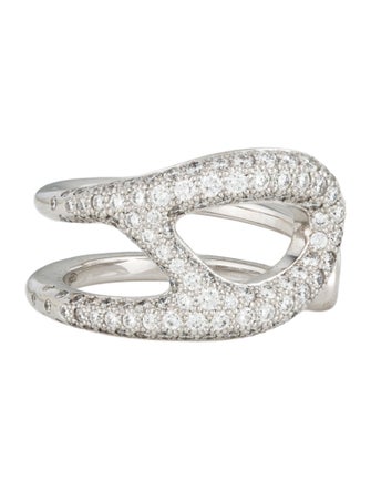 Hermès 18K 1.16ctw Diamond Chaine d'Ancre Punk Ring