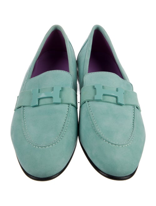 Hermès Paris Suede Loafers