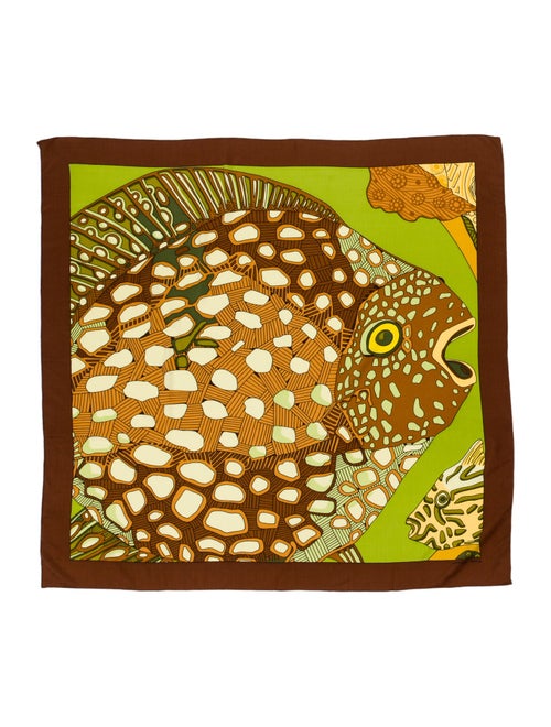 Hermès Grand Fonts Detail Cashmere Shawl