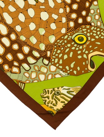 Hermès Grand Fonts Detail Cashmere Shawl