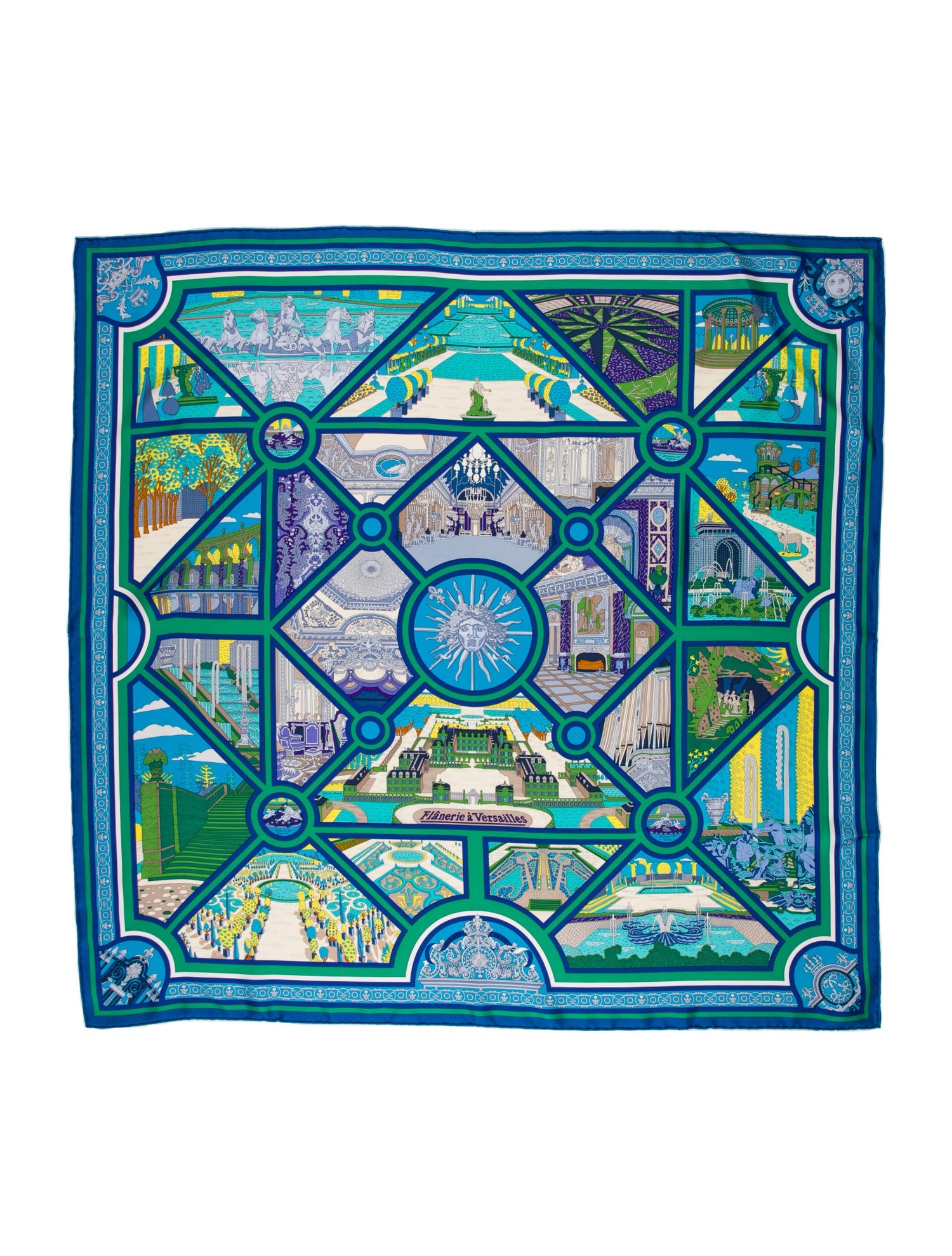 Hermès Flânerie à Versailles Silk Scarf