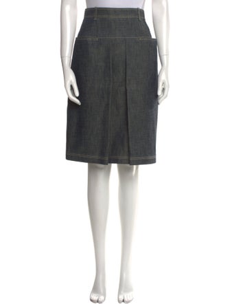 Hermès Pleated Accents Knee-Length Skirt