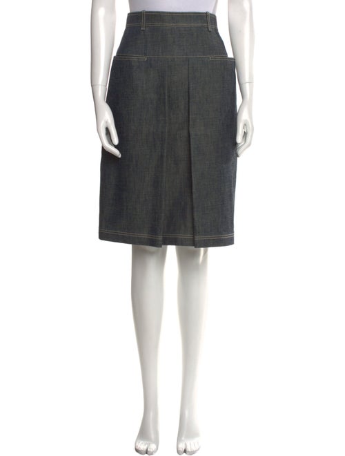Hermès Pleated Accents Knee-Length Skirt