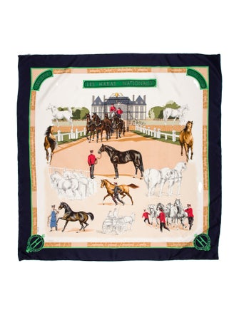 Hermès Les Haras Nationaux Silk Scarf Silk Scarf
