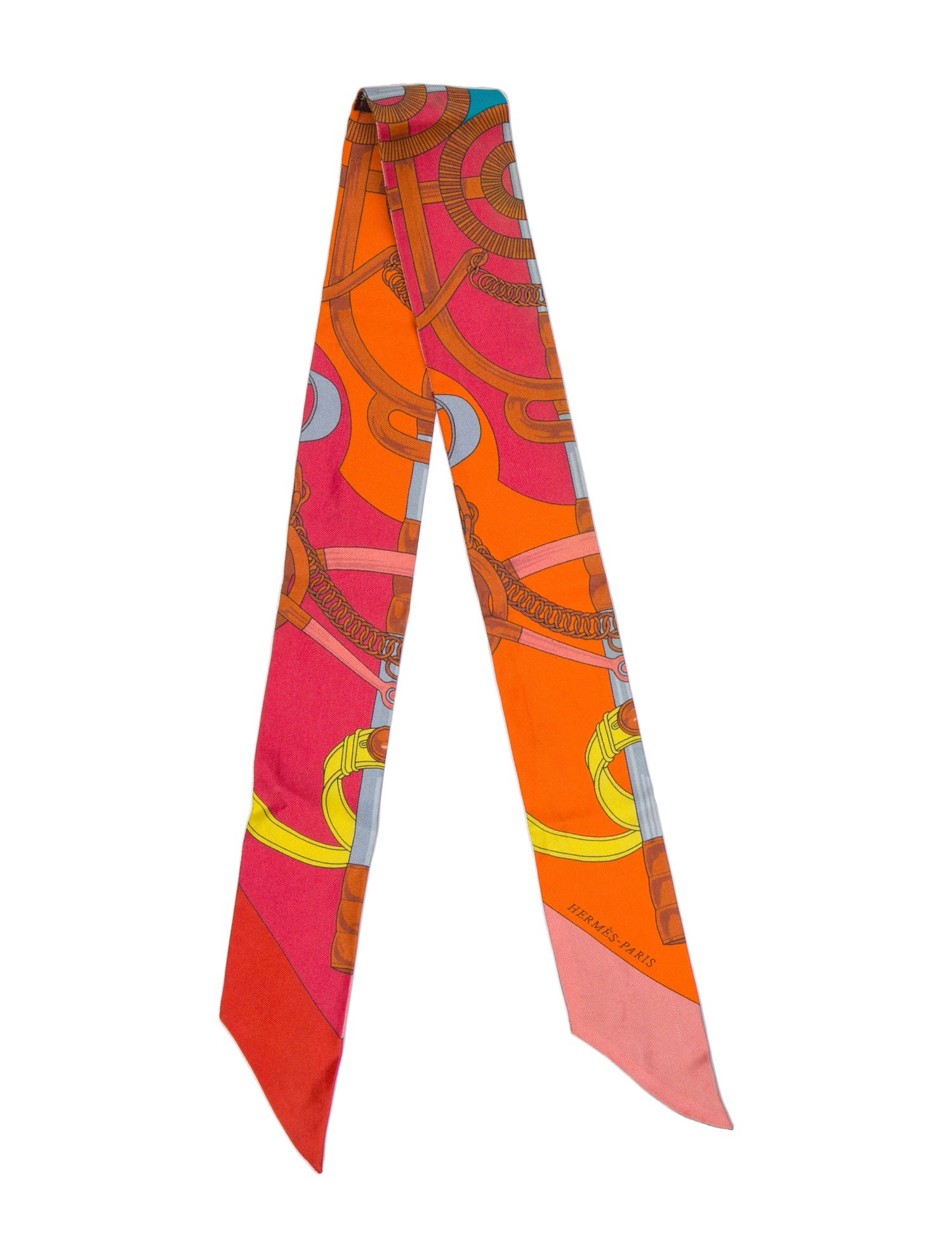 Hermès Eperon D'Or Silk Twilly Scarf