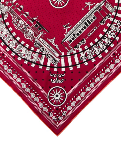 Hermès All Aboard! Bandana Silk Scarf