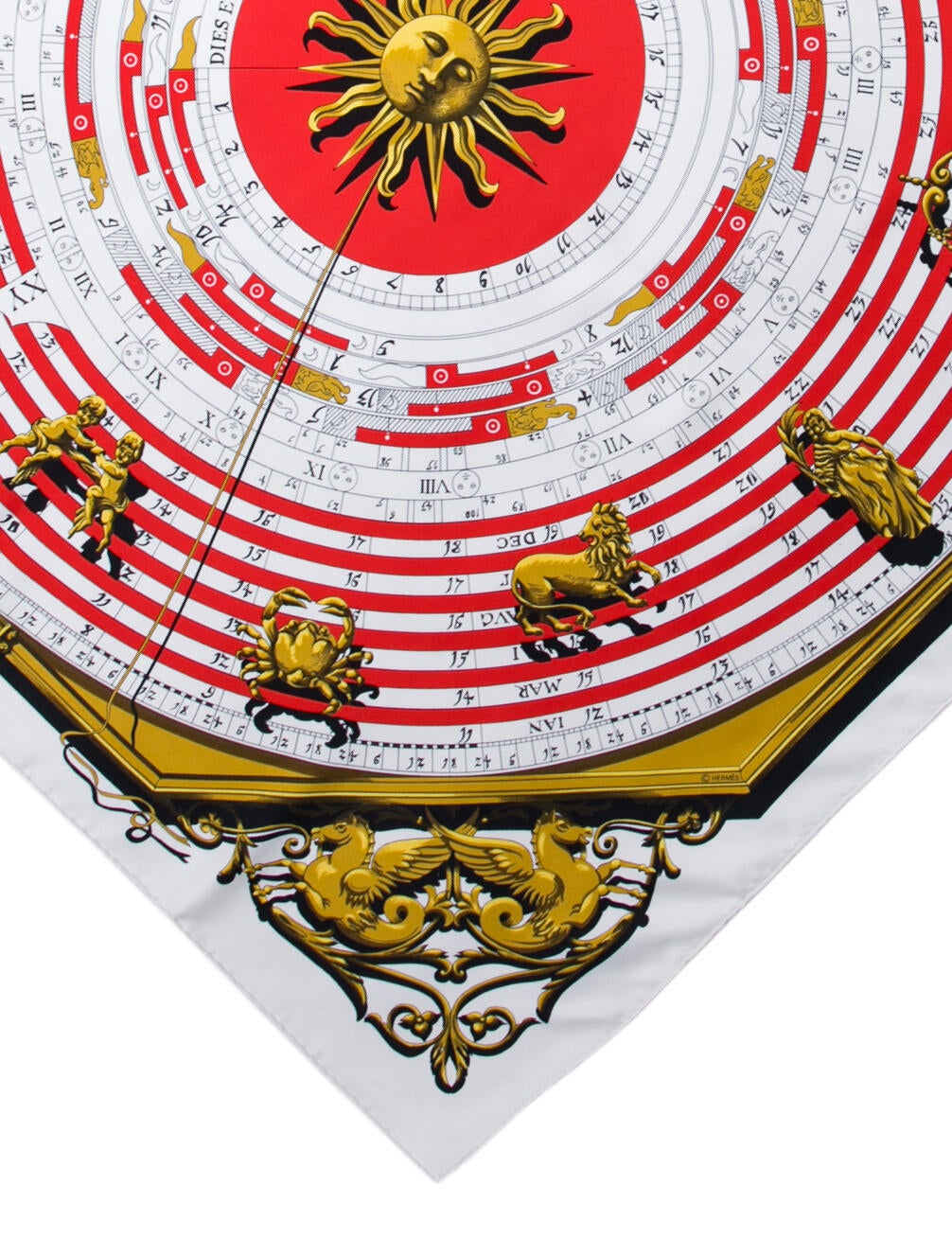 Hermès Dies Et Hore Silk Scarf