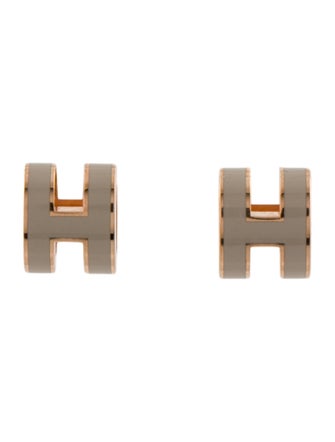 Hermès Enamel Mini Pop H Stud Earrings