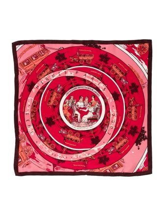 Hermès Jeu des Omnibus et des Dames Blanches Silk Scarf