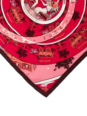 Hermès Jeu des Omnibus et des Dames Blanches Silk Scarf