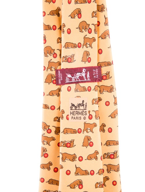 Hermès Silk Printed Tie
