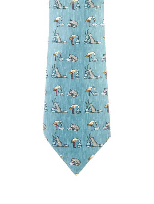 Hermès Silk Printed Tie