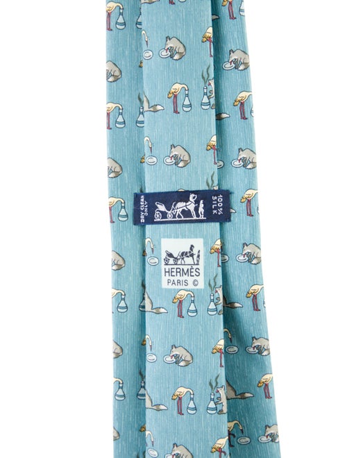 Hermès Silk Printed Tie
