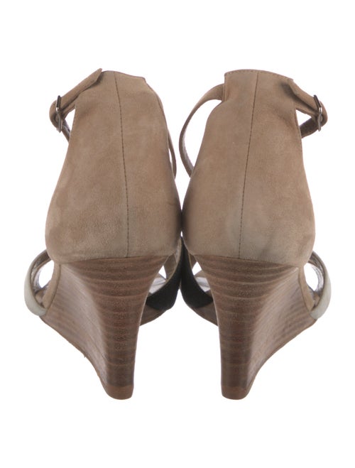 Hermès Suede Colorblock Pattern Sandals