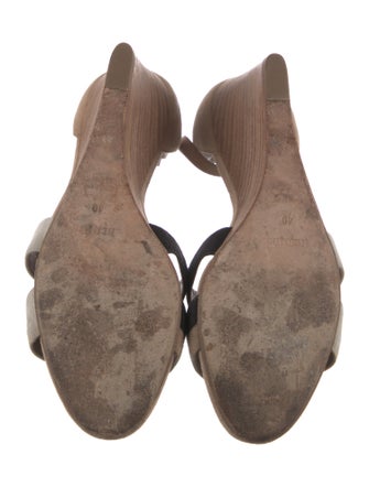 Hermès Suede Colorblock Pattern Sandals