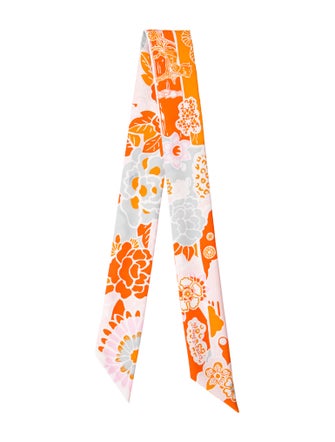 Hermès Bingata Silk Twilly Scarf