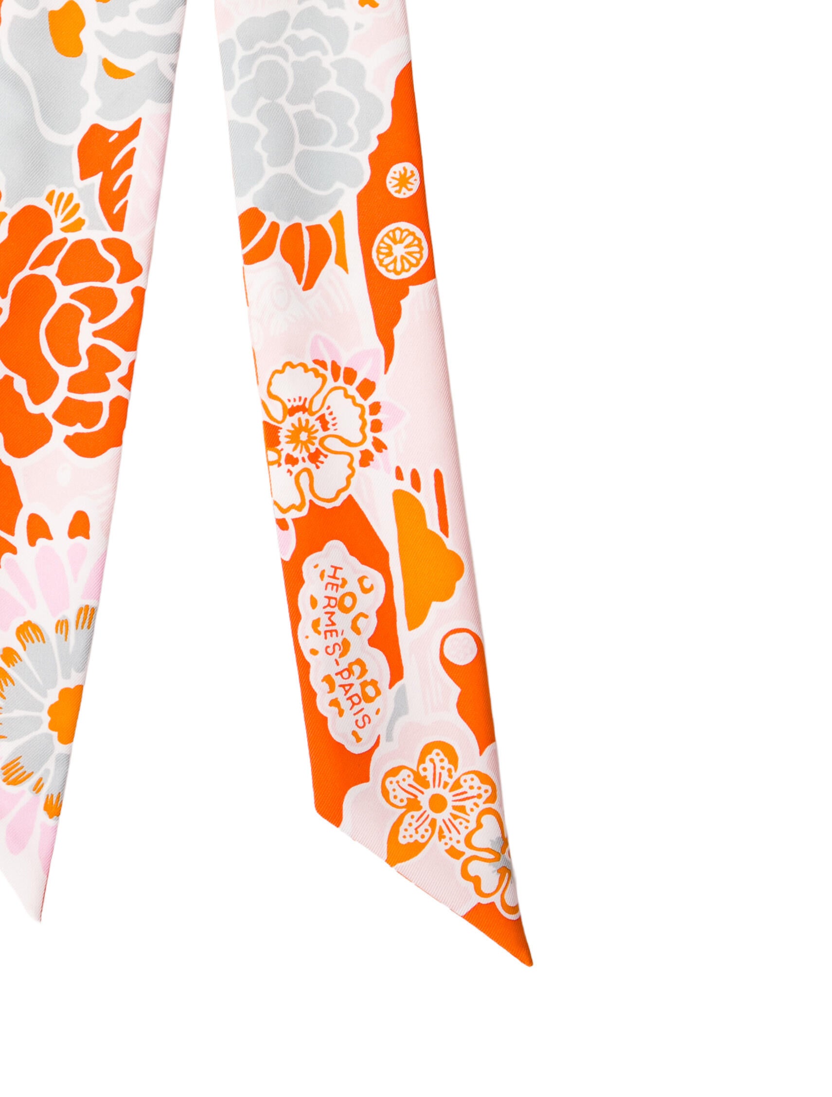 Hermès Bingata Silk Twilly Scarf