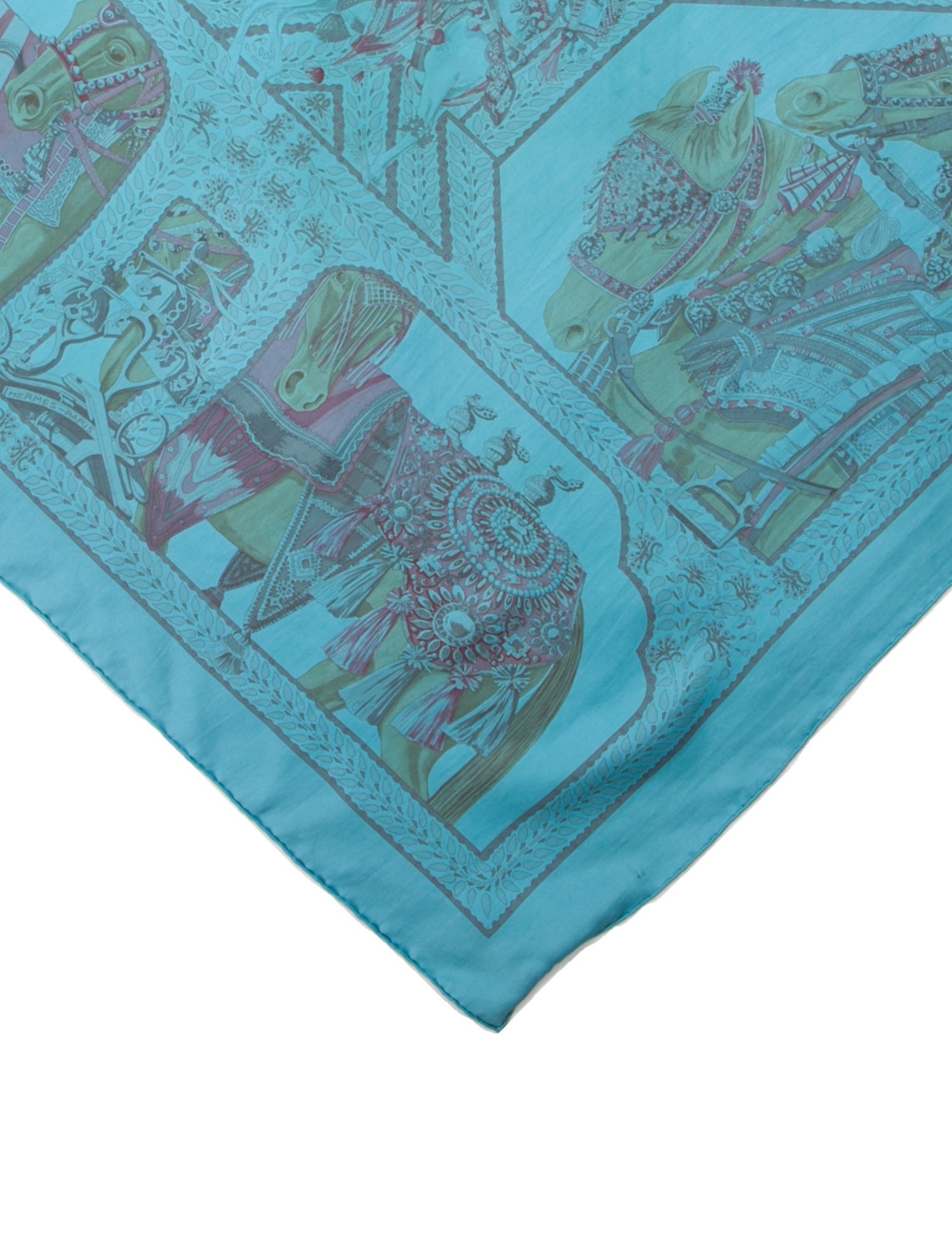 Hermès La Danse du Cheval Marwari Silk Scarf