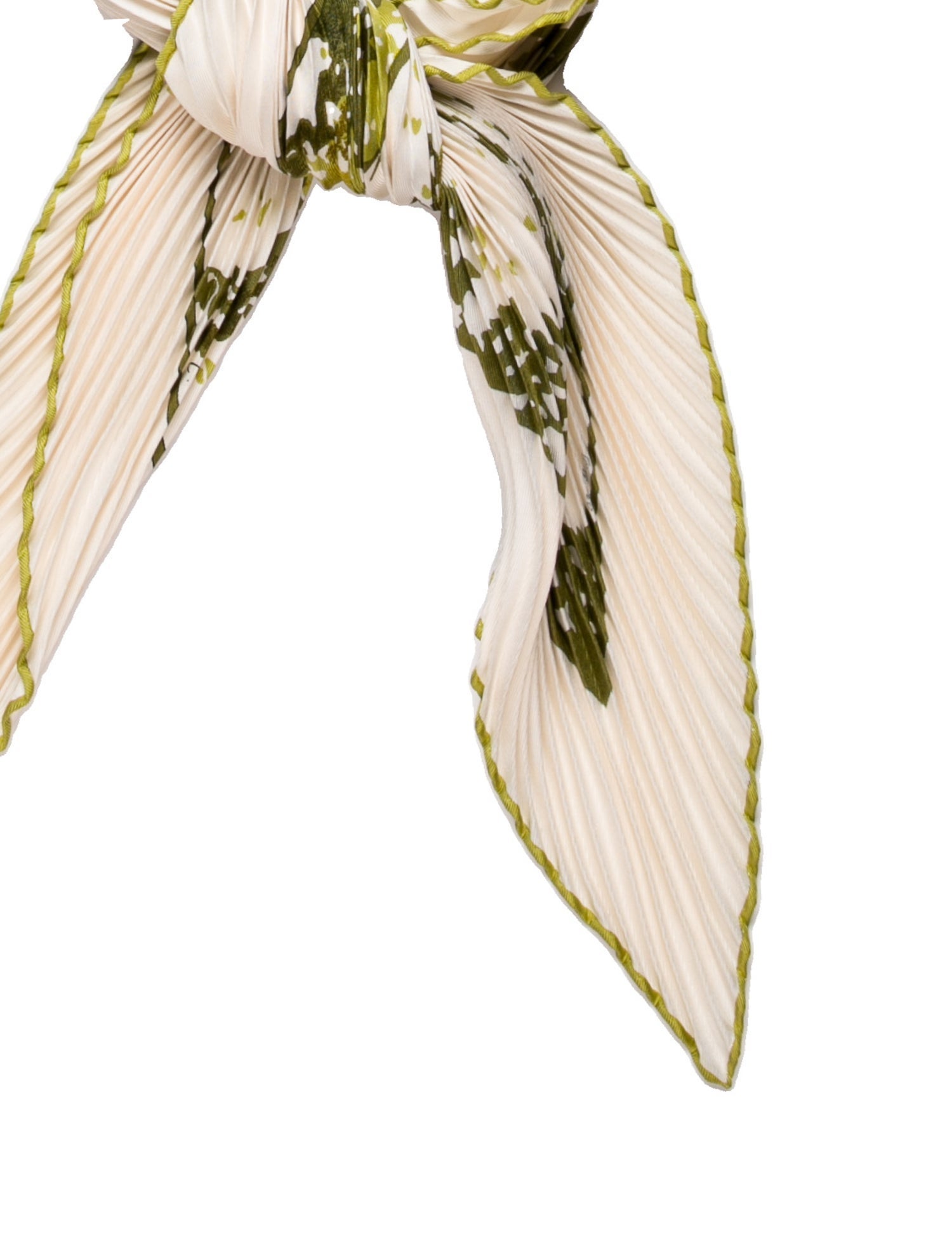 Hermès Trois Feuilles Silk Plissé Scarf