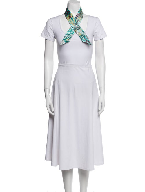 Hermès Les Flots du Cheval Silk Twilly Scarf