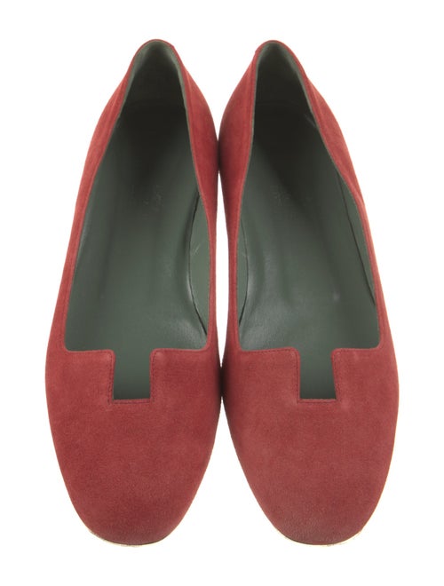 Hermès Suede Cutout Accent Ballet Flats