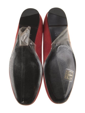 Hermès Suede Cutout Accent Ballet Flats