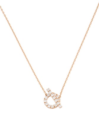 Hermès 18K Diamond Finesse Pendant Necklace