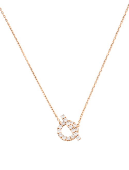 Hermès 18K Diamond Finesse Pendant Necklace