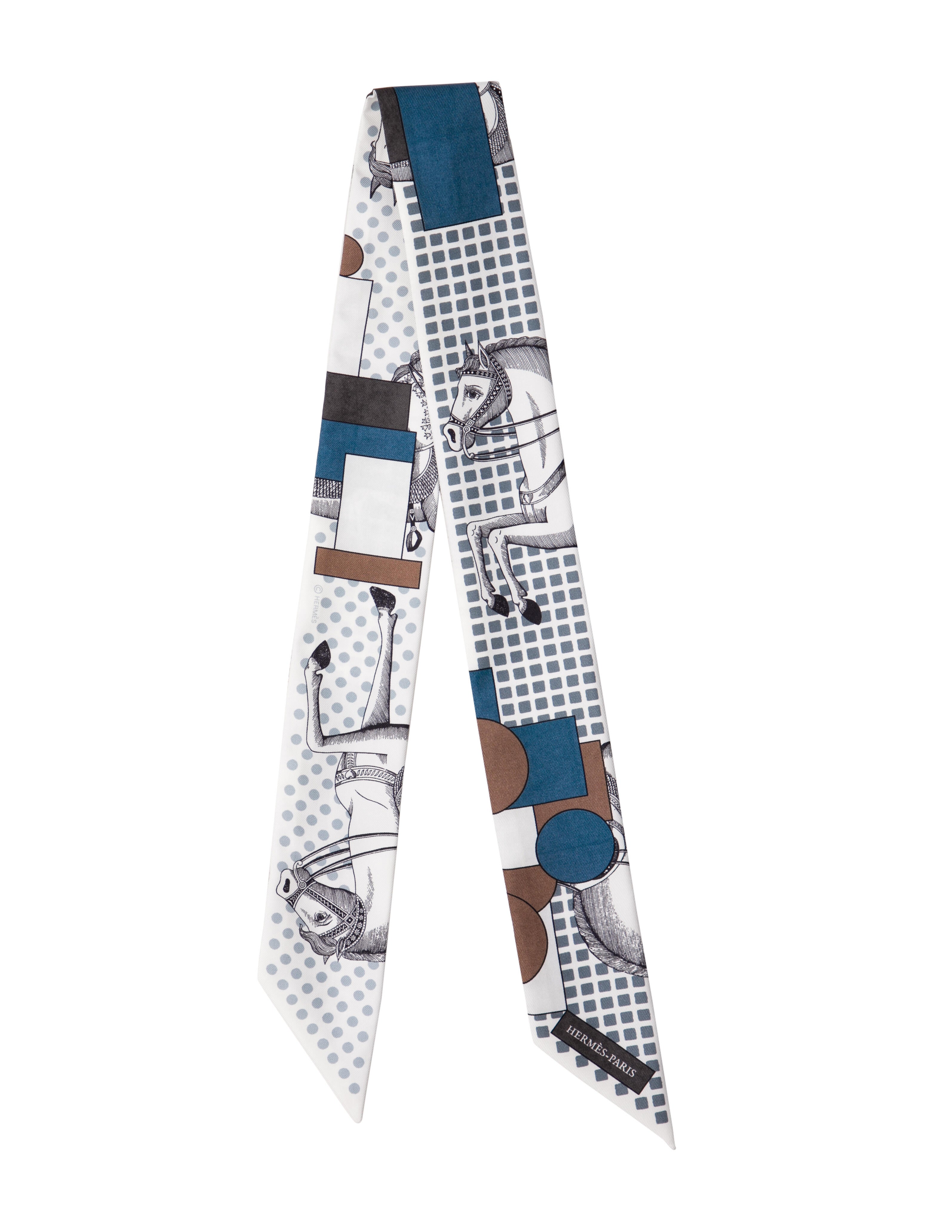 Hermès Cavalier en Formes Silk Twilly Scarf w/ Tags